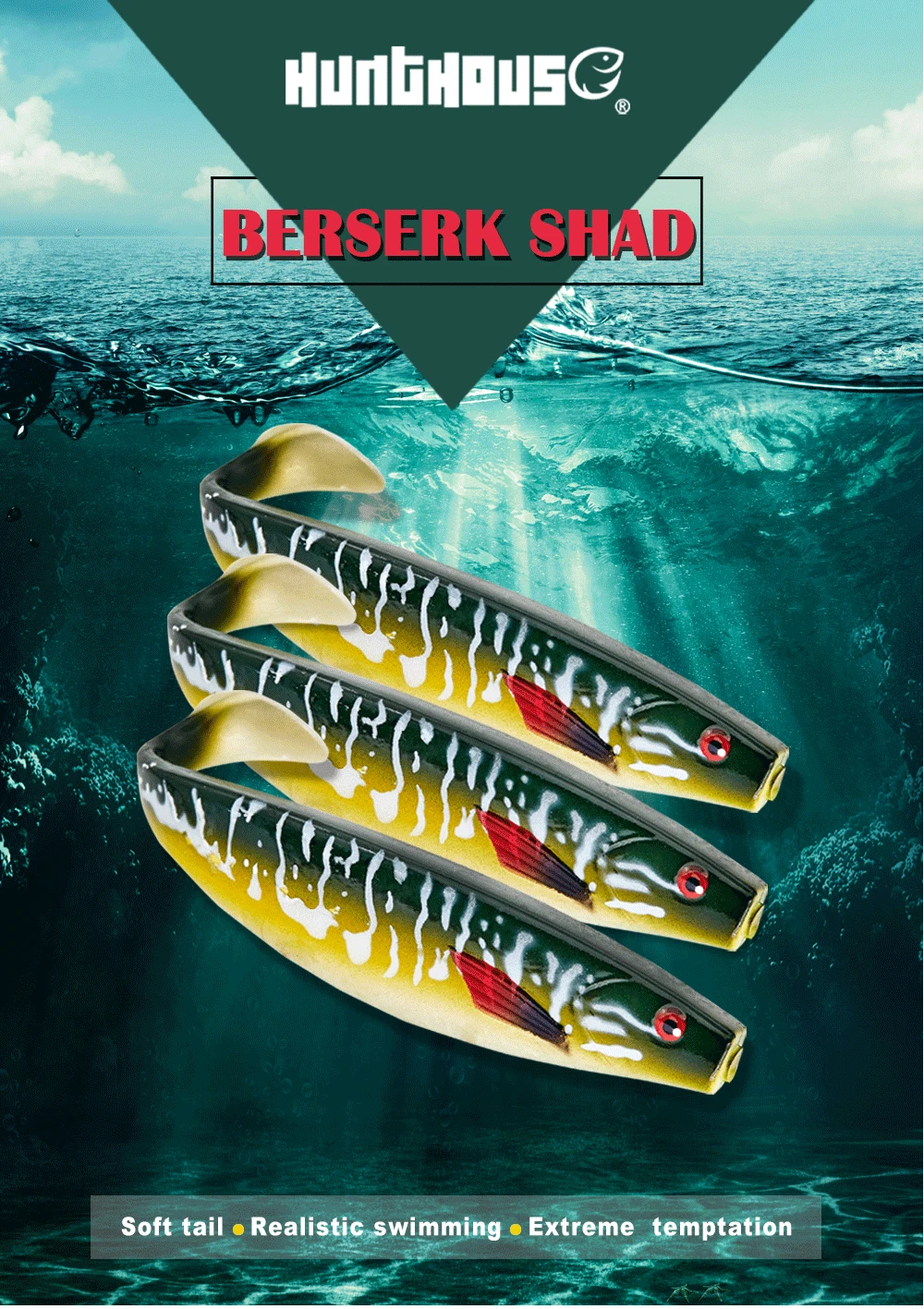 HUNTHOUSE fox similar pro shad teez большая Мягкая приманка 12 см 15 см 18 см pro shad Приманка berserk морской бас для ловли щуки zander