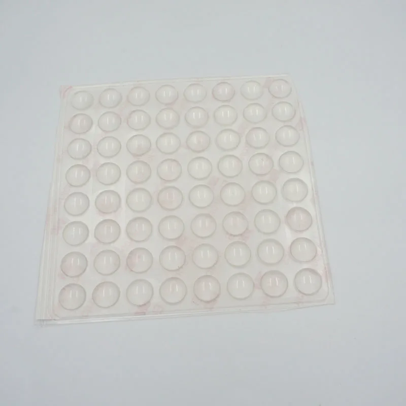 64pcs Door Stopper 11MM Dia 4MM Thickness Silicon Rubber Kitchen Cabinet Self-Adhesive Damper Pad Furniture Hardware