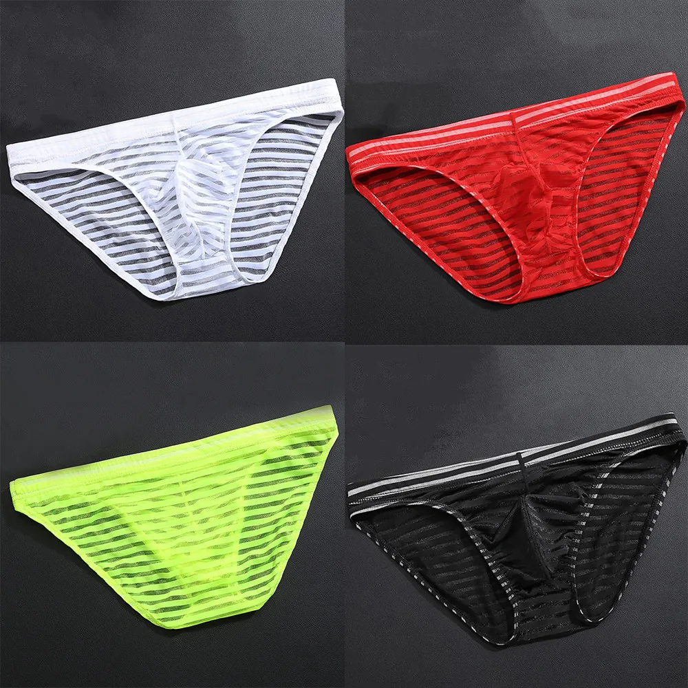 

NEW Men Underwear Underpants Male Panties Striped Underwear Underwear Seamless Panties Underwear Ice Silk Cueca Masculina 0.9