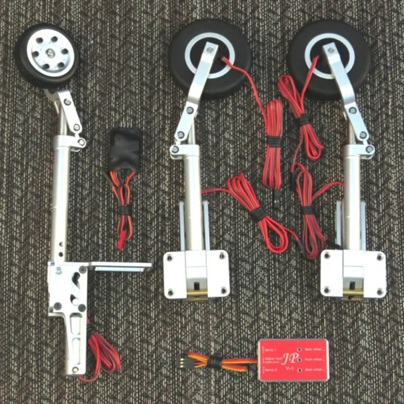 

12mm scale metal landing gear set traction wheel brake retracting landing gear set for fixed-wing aircraft models