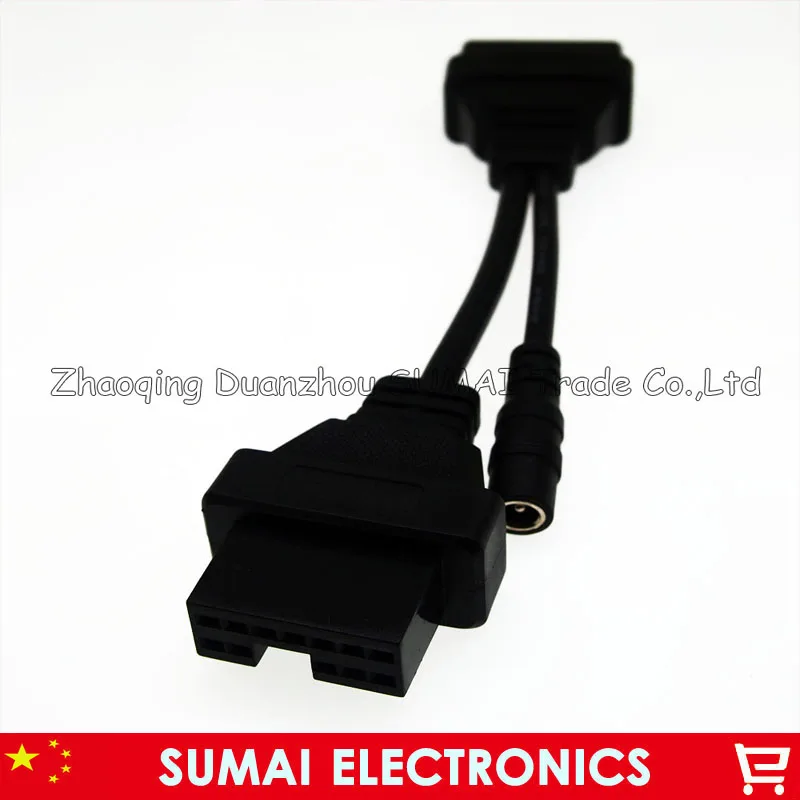 Хорошее качество 12 Pin к 16 OBD 2 Диагностический кабель для Mitsubishi OBDII конверсионный