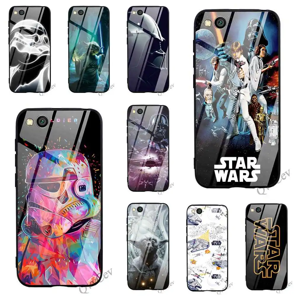 

Protective Star Wars Darth Vader Yoda Glass Phone Case for Redmi Note 7 Pro Cover Xiaomi A1 A2 Mi 8 9 F1 Lite 4X 6A 5 6 Soft