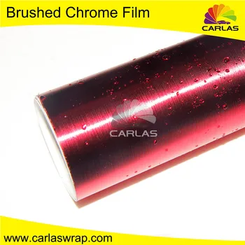 Price 1.52m*20m Brushed RED Metallic Wrap With Whole Car Vinyl Wrap