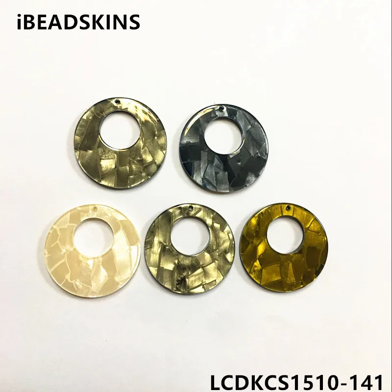 

New arrival! 30mm 100pcs/lot Round-shape acrylic Imitation marble charms for earring/Jewelry making(As shown)
