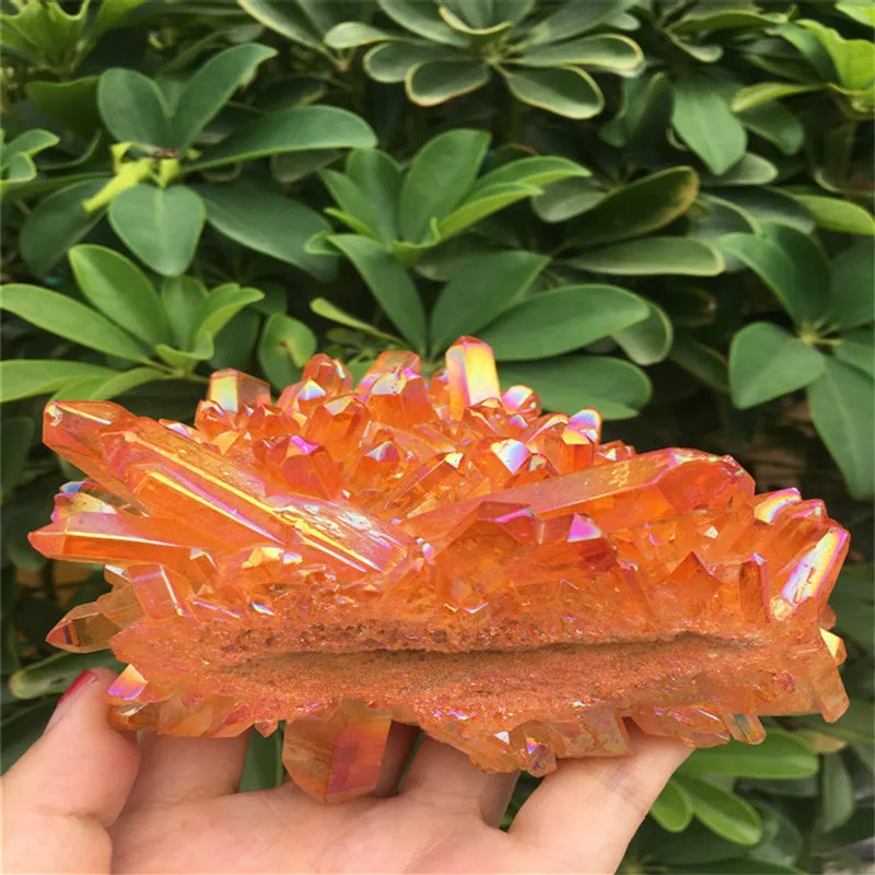 

746g Clear Natural Beautiful red QUARTZ Crystal Cluster Specimen