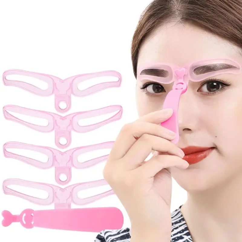 

8 In 1/4 In 1 Reusable Eyebrow Shaping Template Helper Stencils Kit Grooming Card Defining Makeup Drawing Guide Cosmetic Tools
