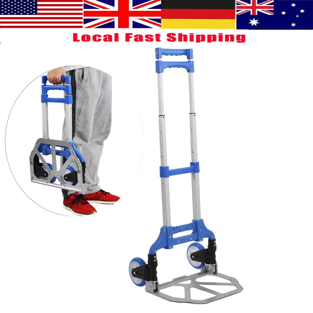 80kg Folding Heavy Duty Luggage Trolley Foldable Hand Truck Trolley
