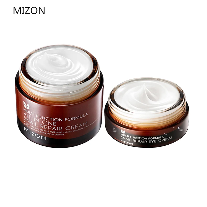 MIZON All In One Snail Repair Cream 50ml + MIZON Snail Repair Eye Cream 25ml Facial Cream Face Skin Care Best Korea Cosmetics