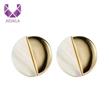 Женские серьги с натуральным корпусом, полузолотой цвет, высококачественные вечерние, подарок оптом