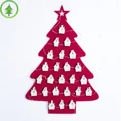 Новые рождественские украшения освещенные Войлочный кулон Рождественский календарь