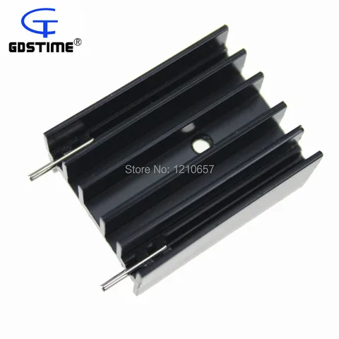 lot 30X23X16mm Heat Sinks Transistor IC Black Anodize Aluminum Heatsink Radiator with Needle