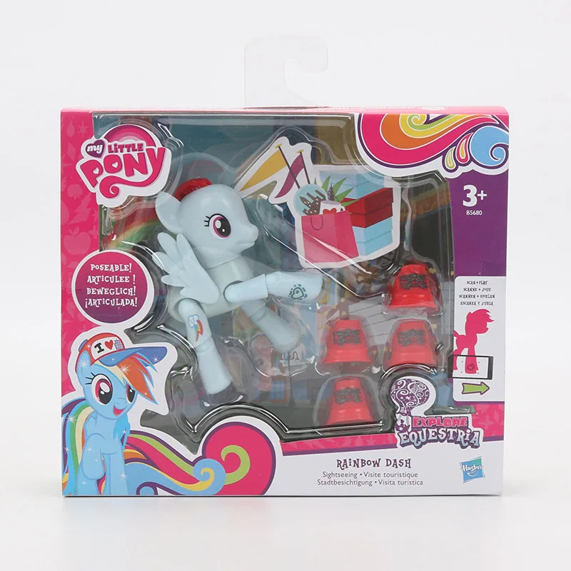 Игрушки My Little Pony Cutie Mark Magic Miss Pommel Rainbow Dash Twilight Sparkle ПВХ Фигурки Коллекционная модель игрушки куклы - Цвет: D green