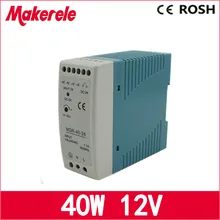 LED driver 40w Mini Size Power Supply Din Rail ac dc switching power supply 12v 3.4a Mdr-40-12 meanwell mdr 40 5v 12v 24v 48v 40w din rail power supply ac dc driver ac dc voltage led strip 110v 220v laboratory power supply