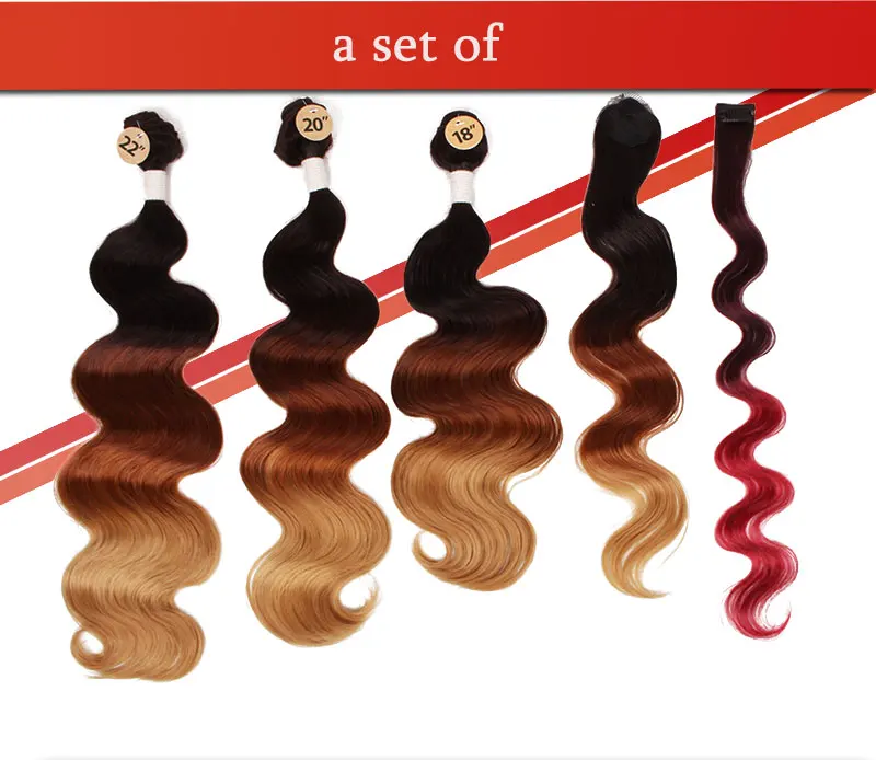 Body Wave brazilian natural wave Eunice hair  ombre synthetic hair  (5)