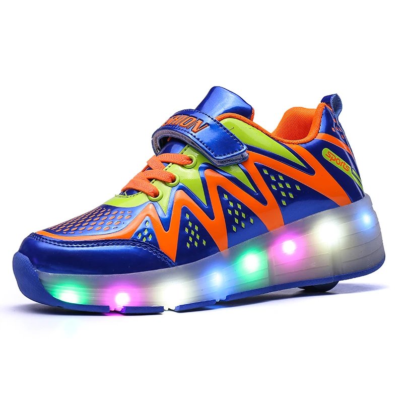 

Children Roller Shoes Kids Boys Girls Led Light Shoes High Top Luminous Sneakers casual Lace Up Shoes Unisex Sports
