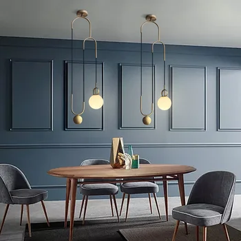 

Modern style living room bedroom minimalist restaurant pendant light Nordic clothing decoration glass ball pendant lamp