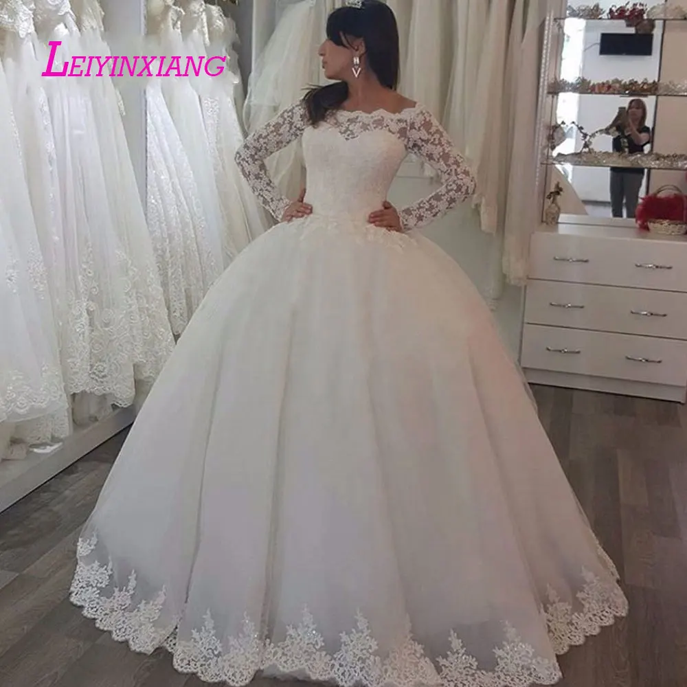 

leiyinxiang 2019 Wedding Dress Bride Dress Vestido De Noiva Backless Natural Sexy Ball Gown Luxury Appliques Sweetheart Elegant
