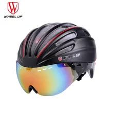 WHEEL UP New Integrally Aerodynamic EPS Lens Cycling Helmet Ultra-Light Mountain Bike Helmet MTB Bicycle Helmet Bike Accessories