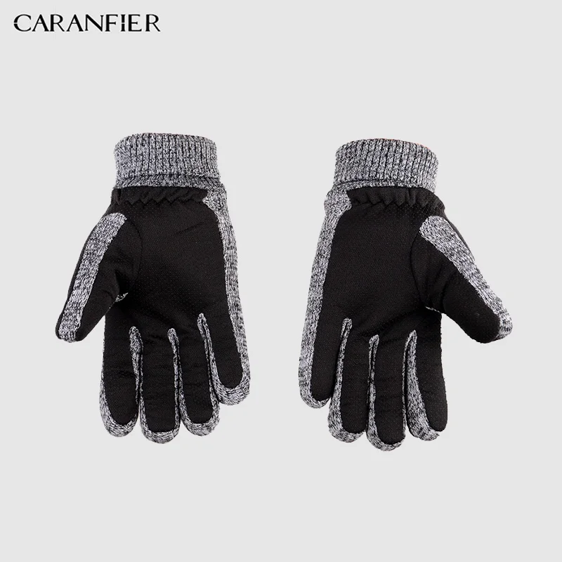 CARANFIER 2018 высококачественные вязаные шерстяные перчатки из свиной кожи зимние