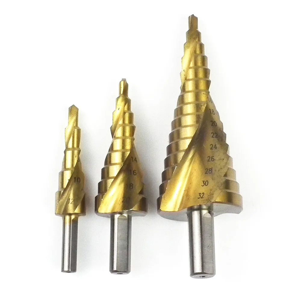 3pcs hex shank countersink step drill bit wood drilling hss drill set stepped drill woodworking tools portabrocas hexagonal 3pcs hex shank countersink step drill bit wood drilling hss drill set stepped drill woodworking tools portabrocas hexagonal