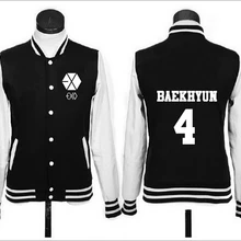 Новые EXO флисовые толстовки модная одежда хлопковая куртка бейсбольная форма бейсбольная игра