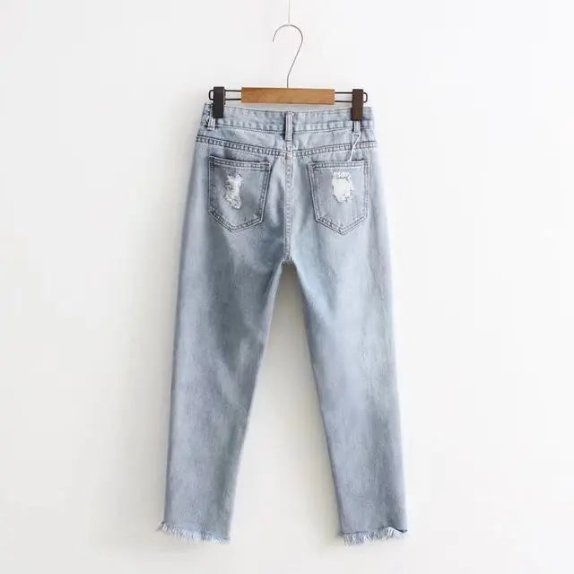 Сезон лето-весна; джинсовые женские джинсовые брюки с принтом граффити; рваные штаны с дырками; капри; брюки для молодых девушек; CC057