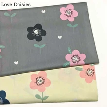 Хлопок бежевый серый большой розовый темно синий черный цветок саржевая ткань для DIY детей постельные принадлежности Одежда Платье Декор ручной работы лоскутное
