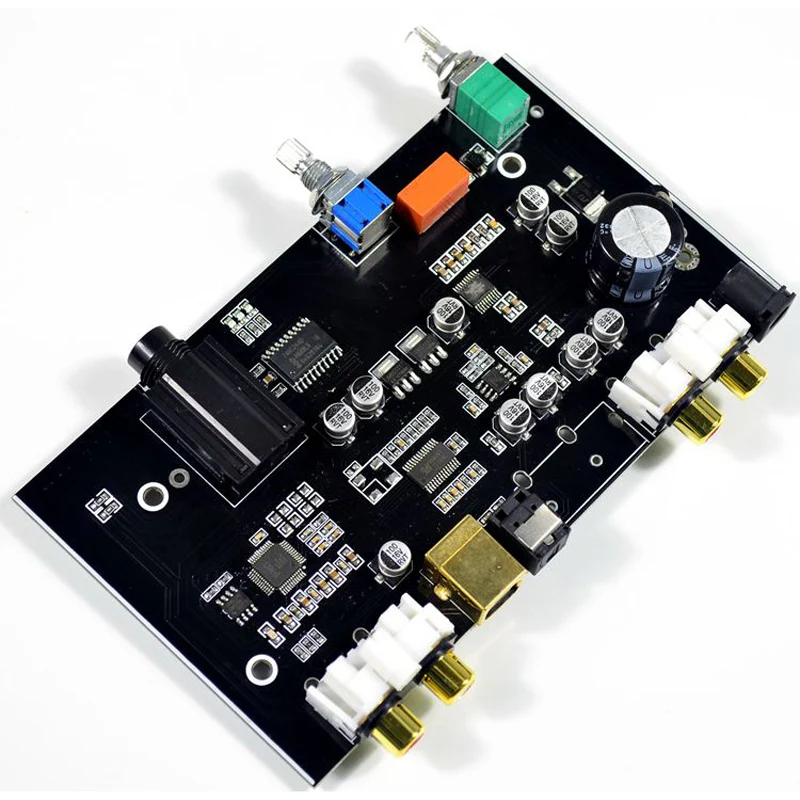 PCM5100 MS8416 оптический USB вход NE5532 OP DAC плата 24 бит 192 к с аудио регулятором громкости DC 12 В B9-007