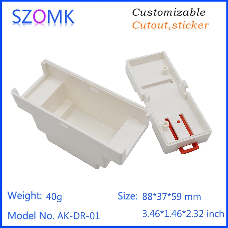 szomk electronics plastic enclosure for pcb junction box din rail enclosure control box szomk outlet boxes instrument enclosure box project box plastic housing (18)