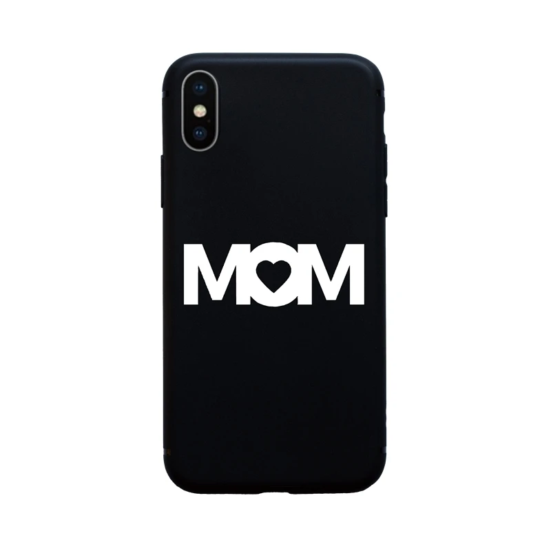 Классный мягкий чехол для телефона для iPhone 11Pro Max 7 8 Plus 6 6S Plus 5 SE X XS Max XR Phone MOM BOSS HONEY Cover Fundas Coque Shell - Цвет: B Soft MoMHeart B