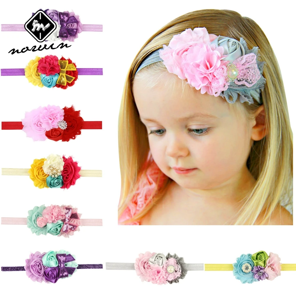 Norvin Flower Bow kids Girl Hair Accessories Headband Newborn Colourful
