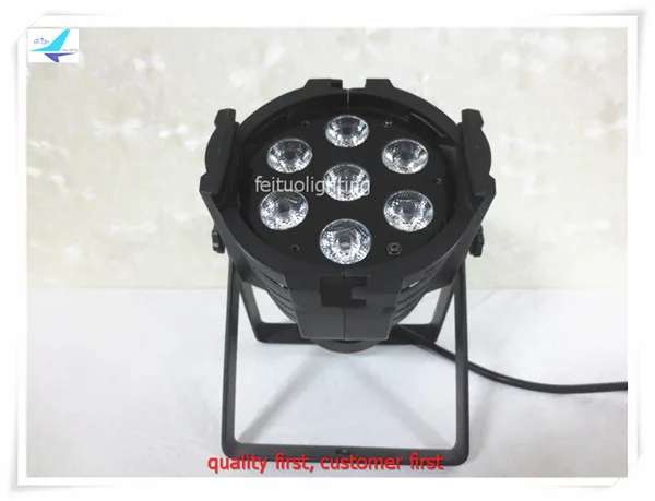 

12pcs/lot Professional Mini Par 64 7X10W LED 4IN1 RGBW Par Stage Lights Sound Active Aluminum DJ Lighting Show Party Par Can