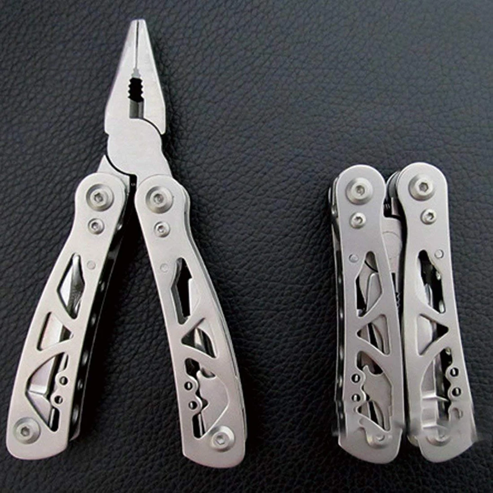 

11 In 1 Multi Tools Folding Plier Fishing Camping Survival EDC Scissors Screwdriver Bits Gear Multitool Pocket Knife Plier