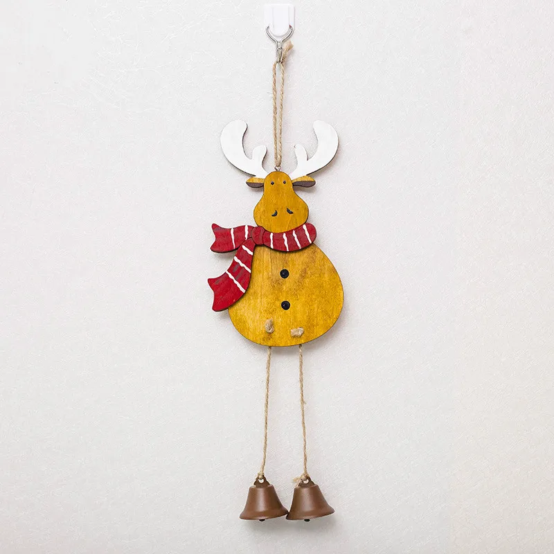 New-Cute-Wooden-Elk-Santa-Pendant-Christmas-Tree-Ornaments-Hanging-with-Jingle-Bells-Christmas-Decoration-Supplies (2)