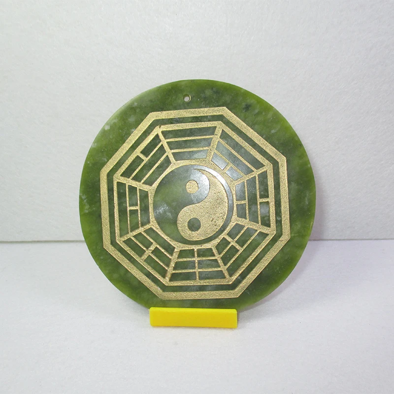 

Natural jade Bagua mirror lucky talisman defends the lucky mascot Feng Shui living room decoration decoration of Tai Chi