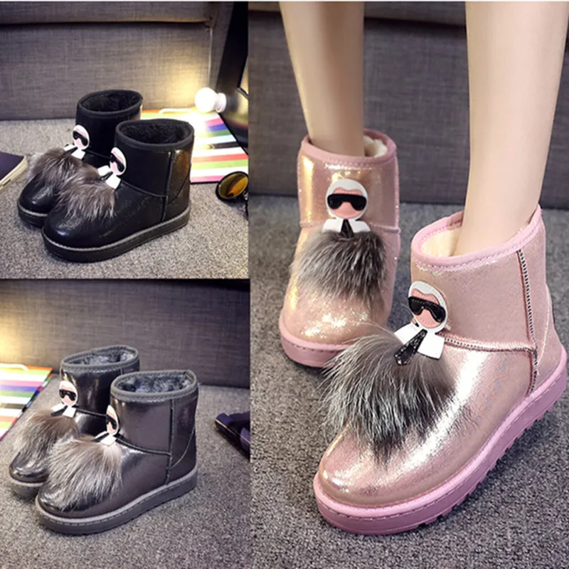 

Women's Winter Boots Fashion new cute Lafayette snow boots women non-slip low tube sequin snow cotton warm shoes.