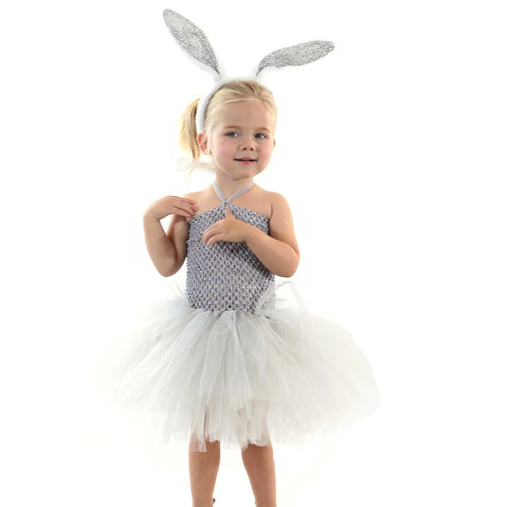 

New Style Handmade Girls Tutu Children for Girls Birthday Party Pettiskirt Kids Tulle Bunny Cosplay Costume Kids Fancy Dress