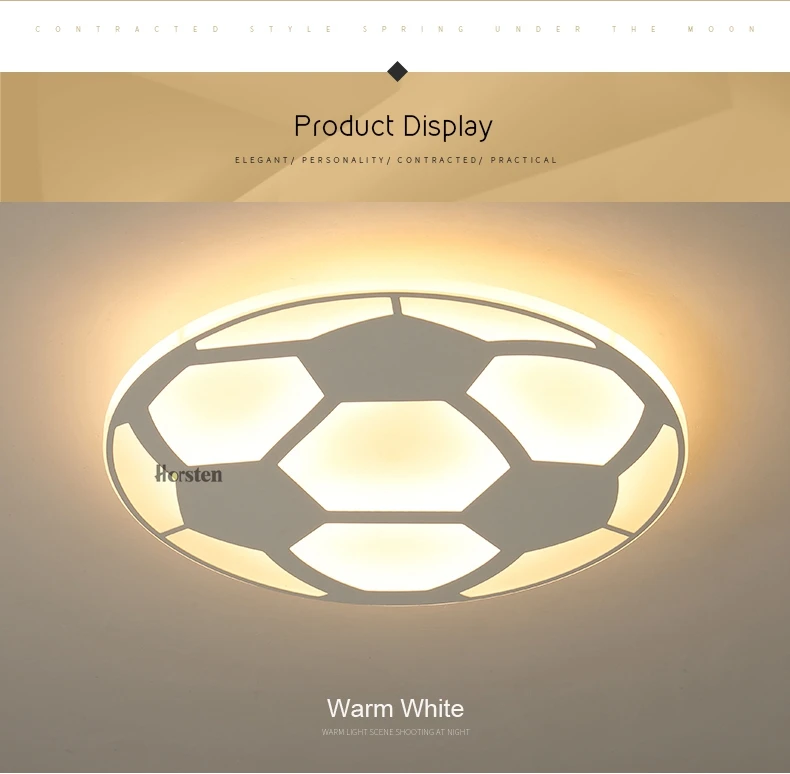 Creative Kids Room Lighting Acrylic Football Design LED Ceiling Lights For Baby Room Child Bedroom Ultra-thin Dimmable Ceiling Lamp (10)