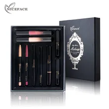 Лучшее предложение, Профессиональный Рождественский подарок для женщин, красота, макияж, блеск для глаз, набор для губ, водонепроницаемый, сексуальный, увлажняющий, стойкие помады