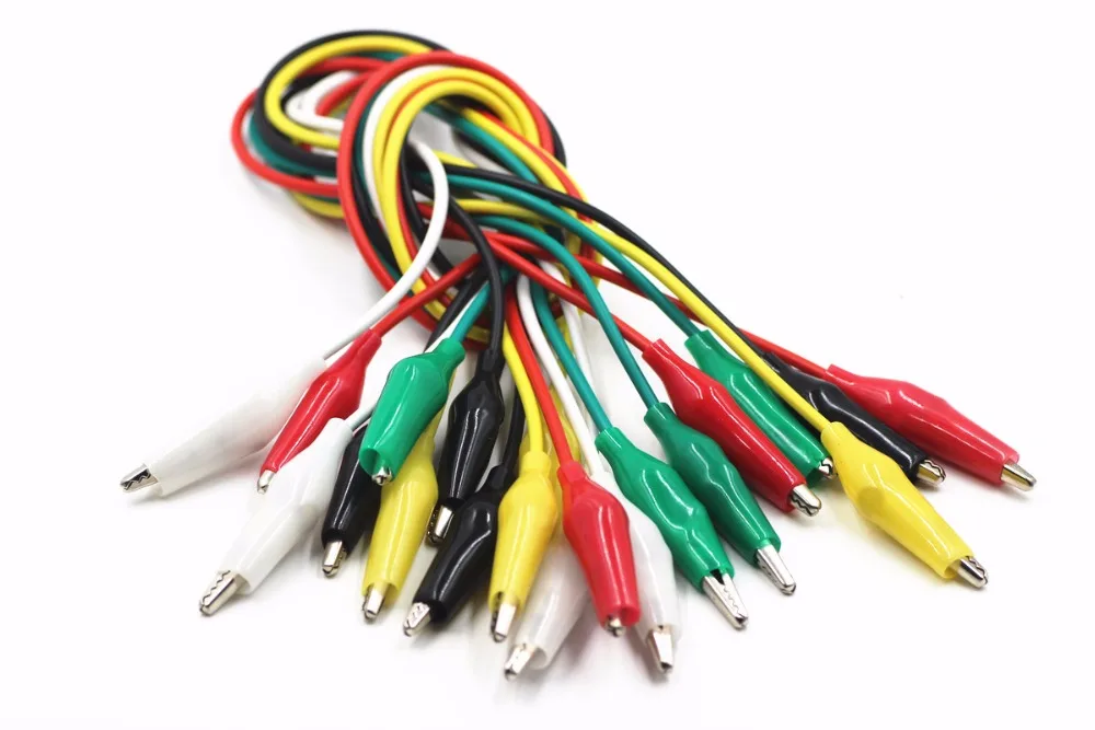 

Alligator Clips Test Jumper Wire Alligator Double-ended Crocodile Clips 35MM Electrical DIY Test Leads Crocodile Clips