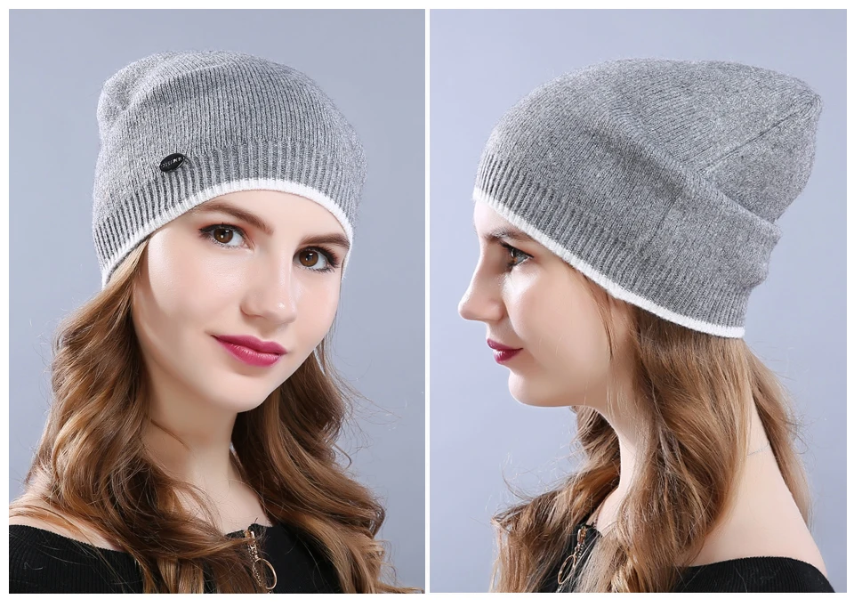VEITHDIA женские вязаные шерстяные шапки Осень Зима Повседневное Высокое качество Фирменная Новинка 2019 Лидер продаж фланец шляпа женский Skullies