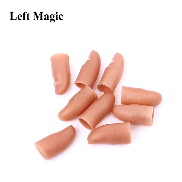 5pcs Hard Thumb Tip Finger Fake Magic Trick Close Up Vanish Appearing Finger Trick Props Toy Funny Prank Party G8003 4
