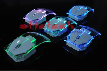 

by dhl or ems 50pcs 2.4G Wireless Mouse Silent Gamer Transparent LED Ultra-thin 1000DPI Glow Gaming Mice for Computer