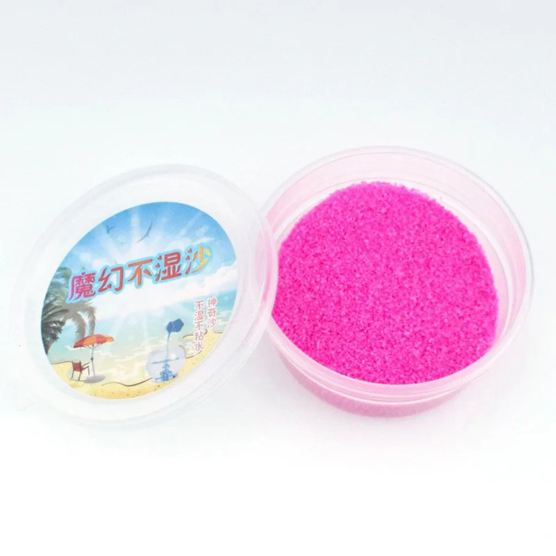 45G DIY Not Wet Magic Sand Non-Toxic Handmade Toys Children Education Toys Novelty Color Magic Space Sand Funny Boys Girls Toys - Цвет: Pink