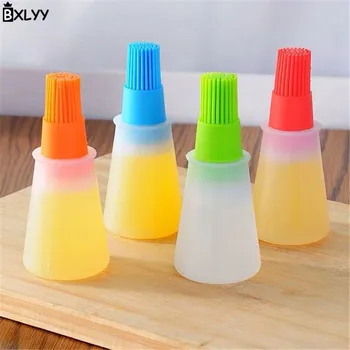 

BXLYY 1pc Silicone Oil Bottle with Brush Barbecue Oil Dispenser Bottle Barbecue Tool Cooking Cake Kitchen Accessories New Year.7