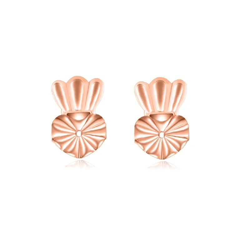 Ms Betti heart clover crown earring listers back set07-1