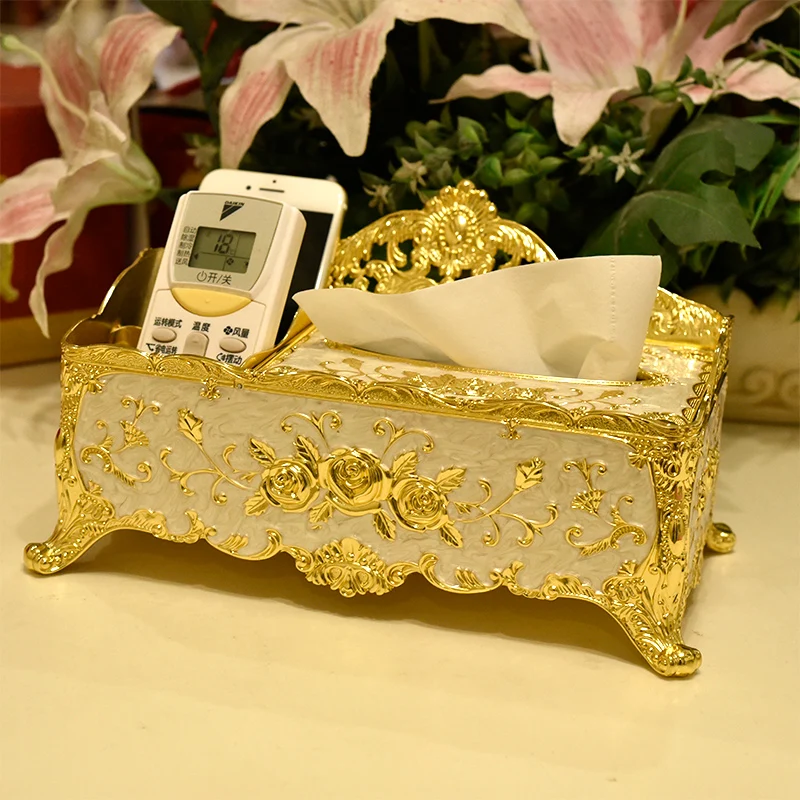 

multifuctional creative luxury tissue box cover tissue boxes paper towel dispenser with remote controller holder table decor 558