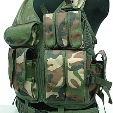 Делюкс Airsoft тактический бой комбинированное Сетчатое платье-жилет Камуфляжный, для лесистой местности охотничьи жилеты
