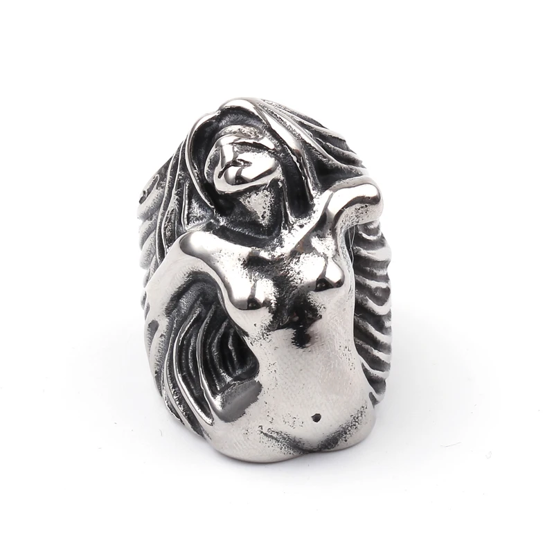 

Big Naked Girl Mermaid Ring Size Vintage Jewelry Man Unique Exaggerated Jewelry Maxi Punk Party Accessories