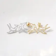 Jisensp 10 шт./партия, трендовые ювелирные изделия, милые элегантные серьги-гвоздики в виде ласточки, с животными, птицами, вечерние серьги для женщин, букле d'oreille